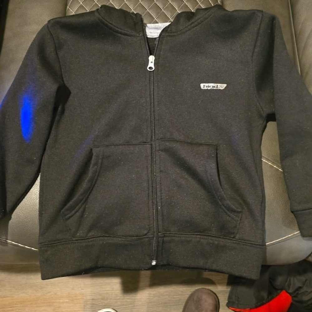 Black Kids Zip-Up Hoodie